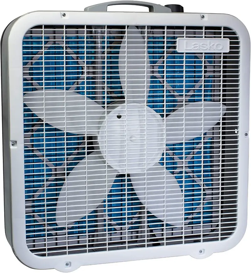 Lasko FF305 Dual-Function Fan – 20" Oscillating Box Fan & Air Purifier, 3-Speed White Model