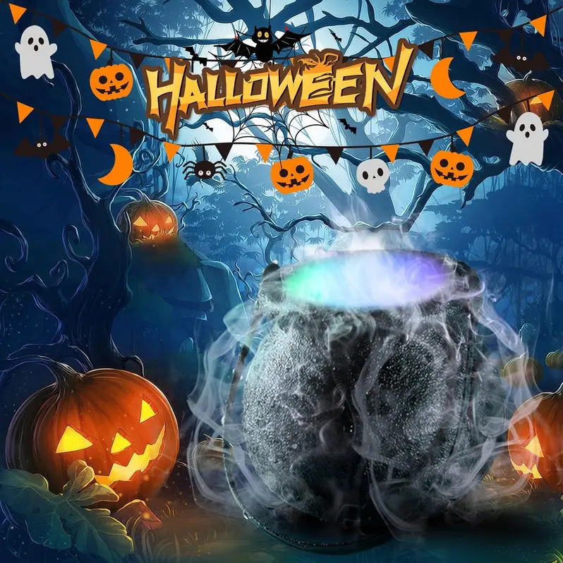 LED Halloween Fog Machine with Color-Changing Lighting Effects
