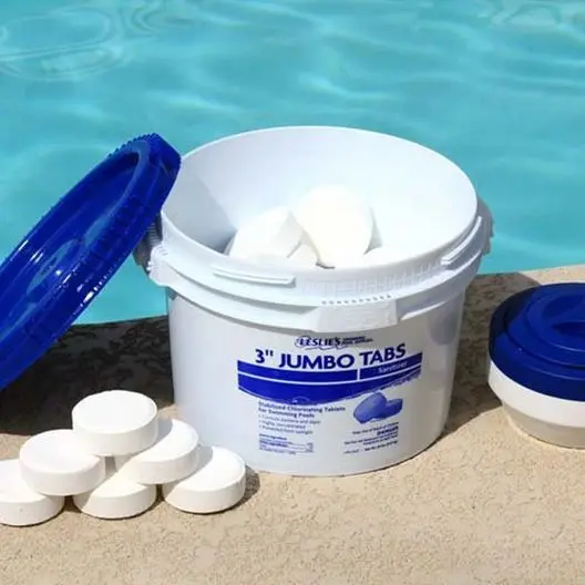 Leslie’s 3-Inch Slow-Dissolve Chlorine Tablets – Trichlor Pool Sanitizer, 20-Lb Bulk Bucket