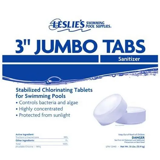 Leslie’s 3-Inch Slow-Dissolve Chlorine Tablets – Trichlor Pool Sanitizer, 20-Lb Bulk Bucket