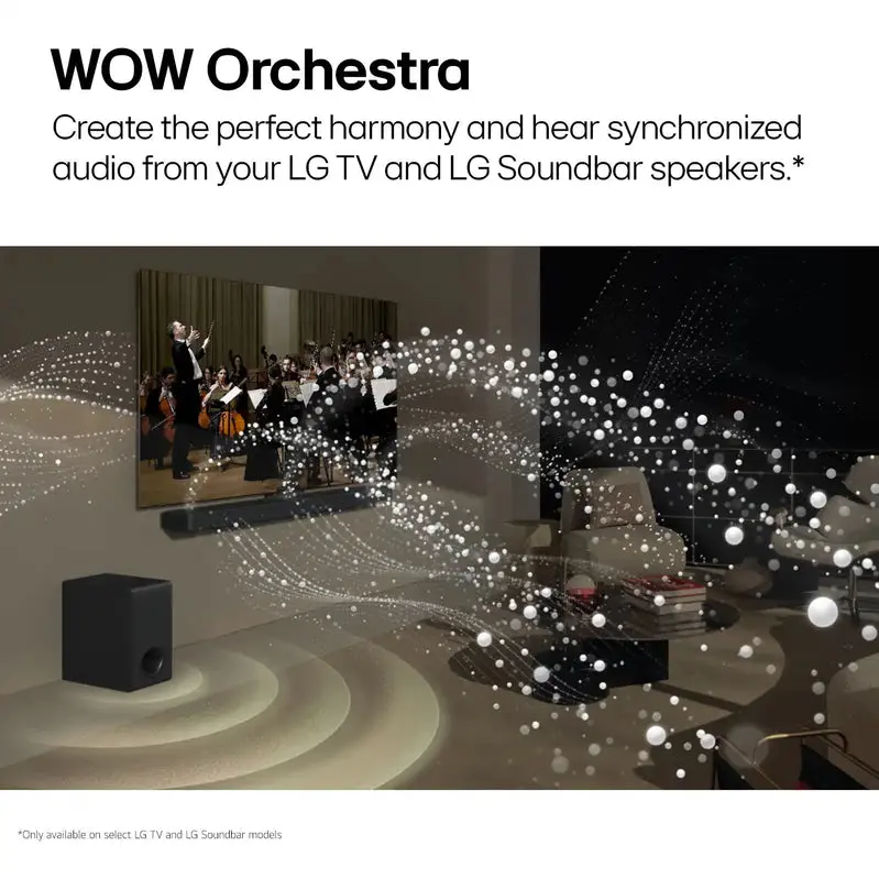 LG S70TR 5.1.1-Channel Soundbar System – Wireless Subwoofer & Rear Speakers, Dolby Atmos Immersive Audio, WOW Orchestra Technology