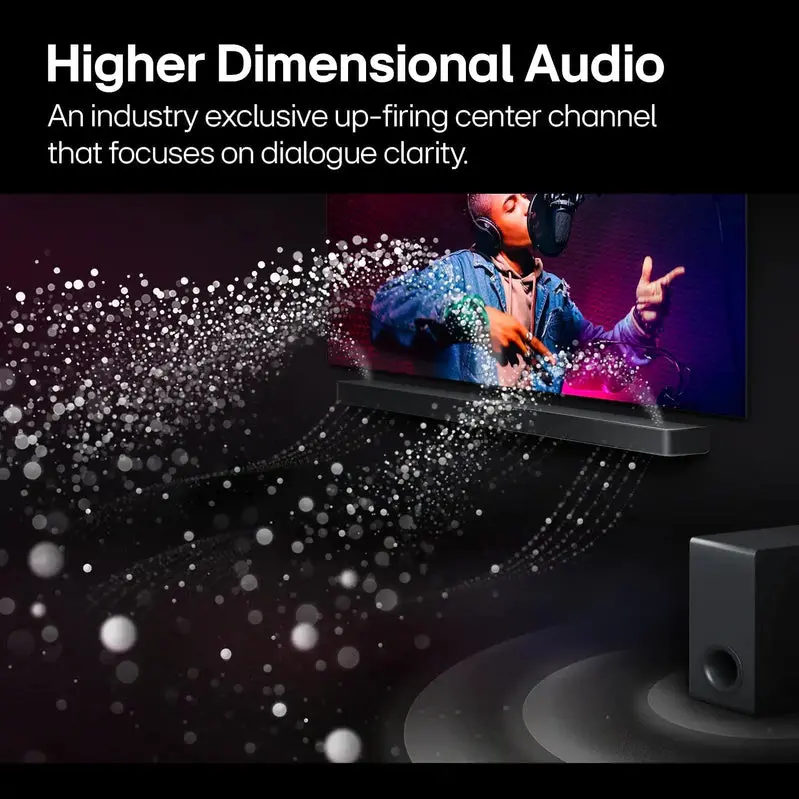 LG S70TR 5.1.1-Channel Soundbar System – Wireless Subwoofer & Rear Speakers, Dolby Atmos Immersive Audio, WOW Orchestra Technology