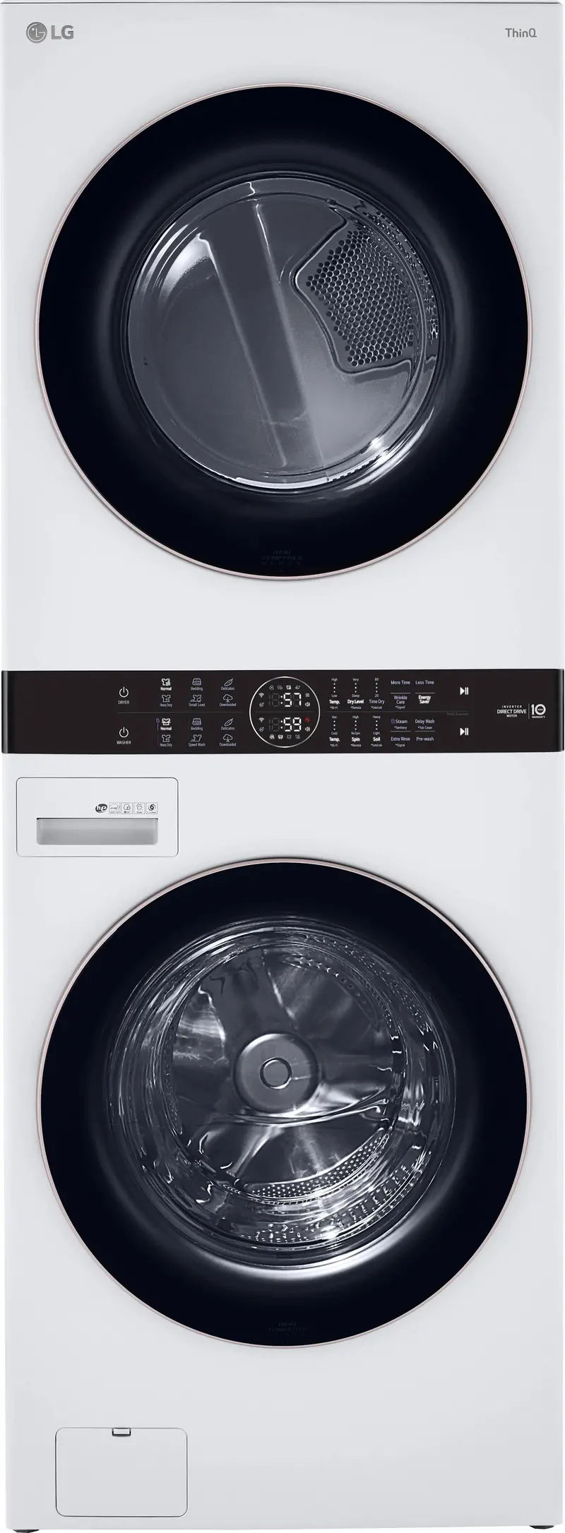 LG WashTower All-in-One Washer and Dryer Unit – 4.5 Cu. Ft. Washer + 7.4 Cu. Ft. Dryer, White