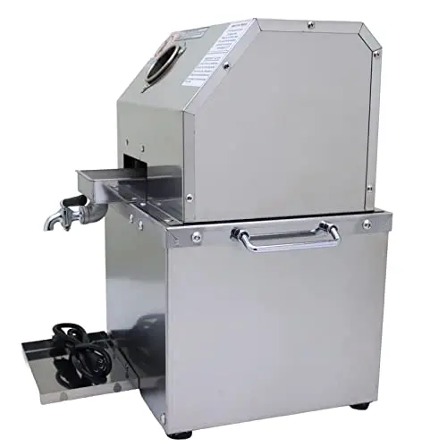 LGXEnzhuo 800W Electric Sugarcane Juicer – Stainless Steel Triple-Roller Crusher, 110V for Home or Commercial Use