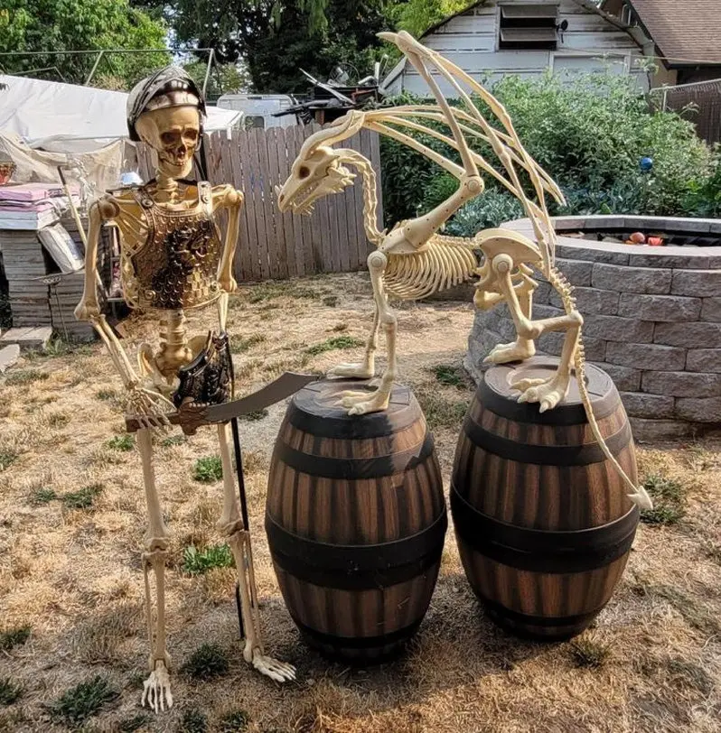 Life-Size 4-Foot Pterosaur Skeleton Replica – Realistic Halloween Spooktacular Decor