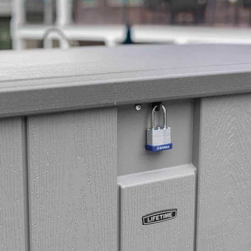 Lifetime 568L Deck Storage Box – Heavy-Duty Weatherproof Outdoor Bin for Lawn and Garden Supplies