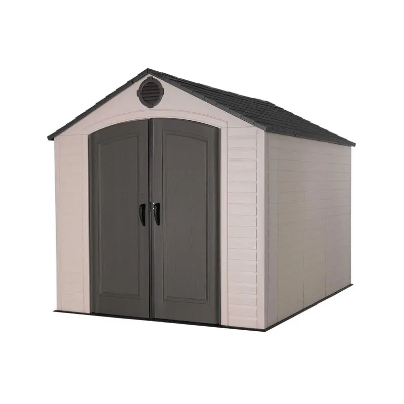 Lifetime 8' x 10' Weatherproof Outdoor Storage Shed – UV-Resistant Polyethylene Construction
