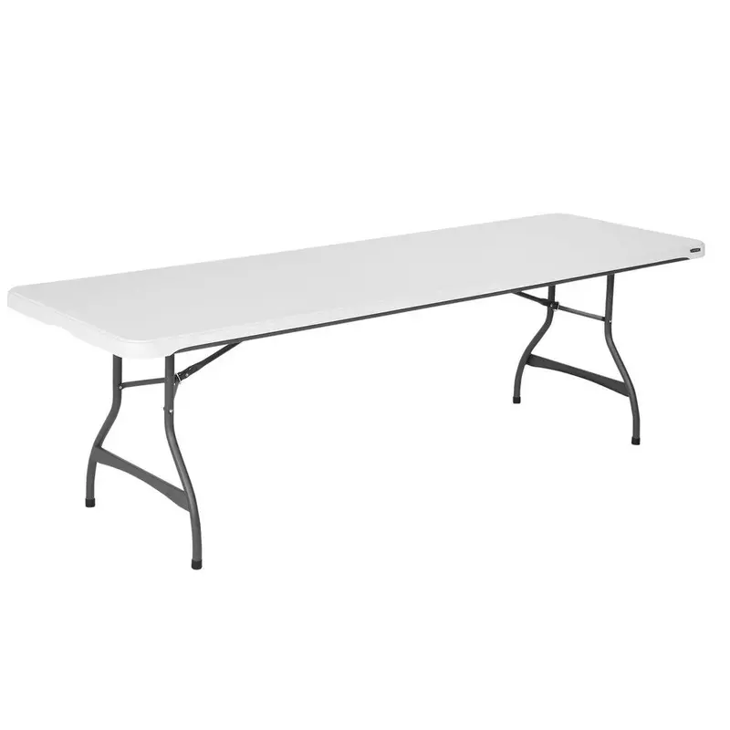 Lifetime Commercial 8-Foot Stacking Folding Tables – 4-Pack White Set for Events, Offices, and Classrooms