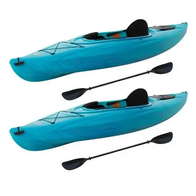 Lifetime Guster 100 Sit-In Kayak – Lightweight Polyethylene Two-Person Model (Set of 2)