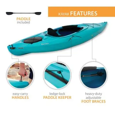 Lifetime Guster 100 Sit-In Recreational Kayak – Twin-Pack Set for Beginners (Model 457)