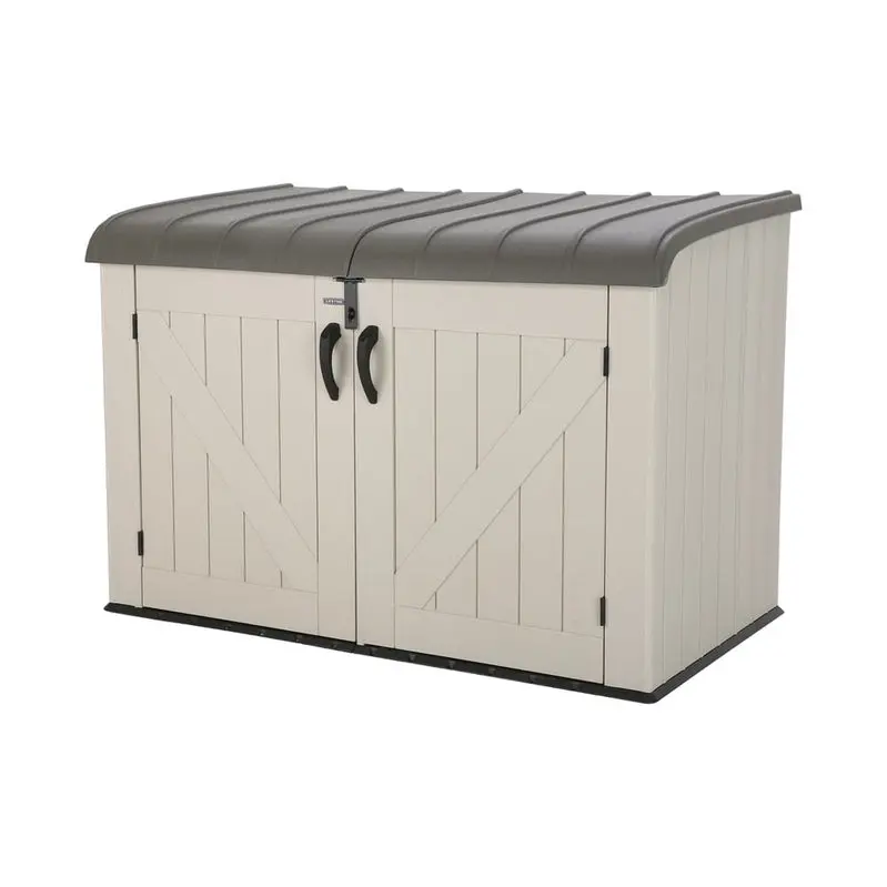 Lifetime Horizontal Resin Storage Shed – 75-Cubic-Foot Capacity, Low-Profile Design (Model 60170)