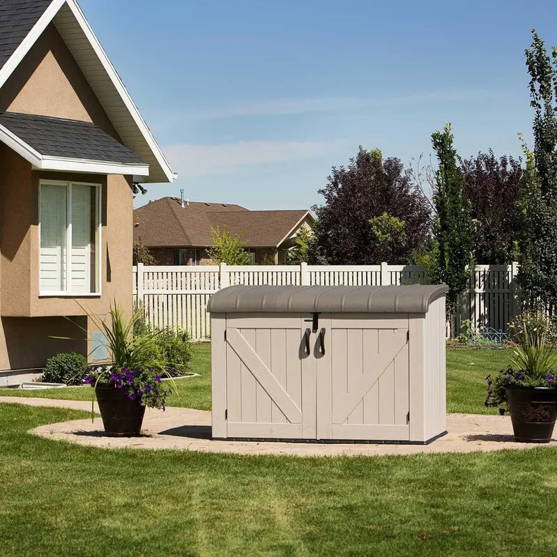 Lifetime Horizontal Resin Storage Shed – 75-Cubic-Foot Capacity, Low-Profile Design (Model 60170)