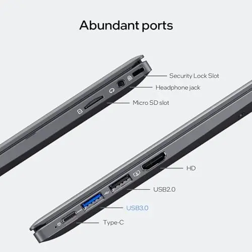 Lightweight 15.6-Inch Windows 11 Laptop – 16GB RAM, 512GB SSD, Intel N5095, FHD IPS Display