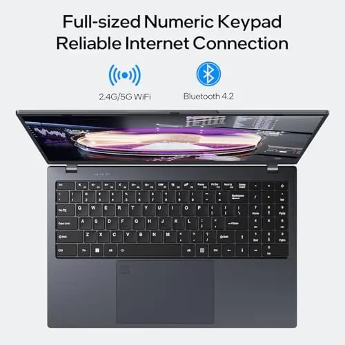 Lightweight 15.6-Inch Windows 11 Laptop – 16GB RAM, 512GB SSD, Intel N5095, FHD IPS Display