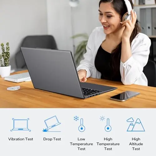 Lightweight 15.6-Inch Windows 11 Laptop – 16GB RAM, 512GB SSD, Intel N5095, FHD IPS Display