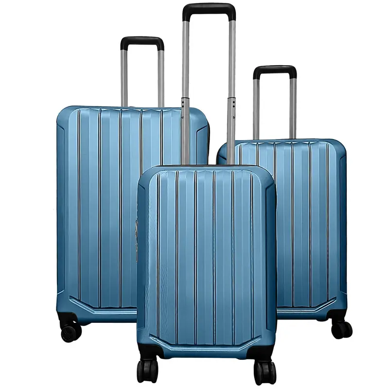 Lightweight 20/24/28-Inch Hardshell Spinner Luggage Set — Vertical Stripe Pattern