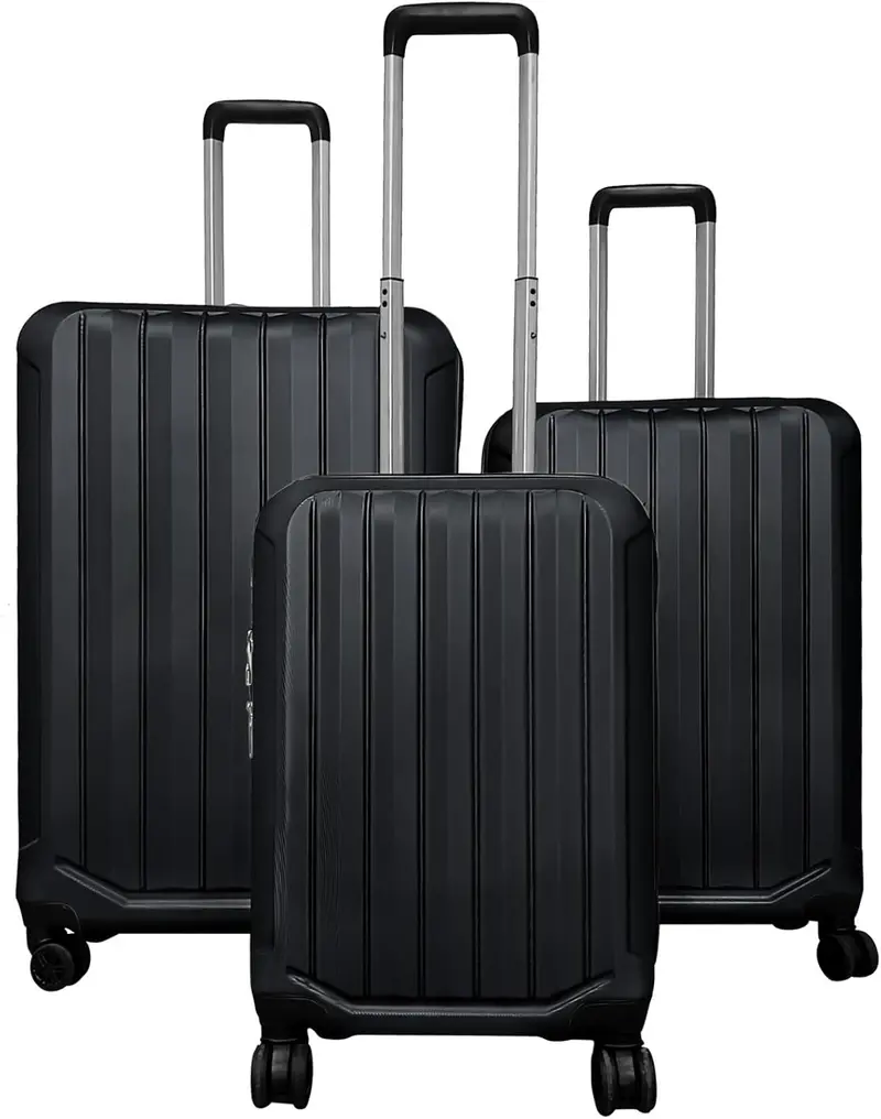 Lightweight 20/24/28-Inch Hardshell Spinner Luggage Set — Vertical Stripe Pattern