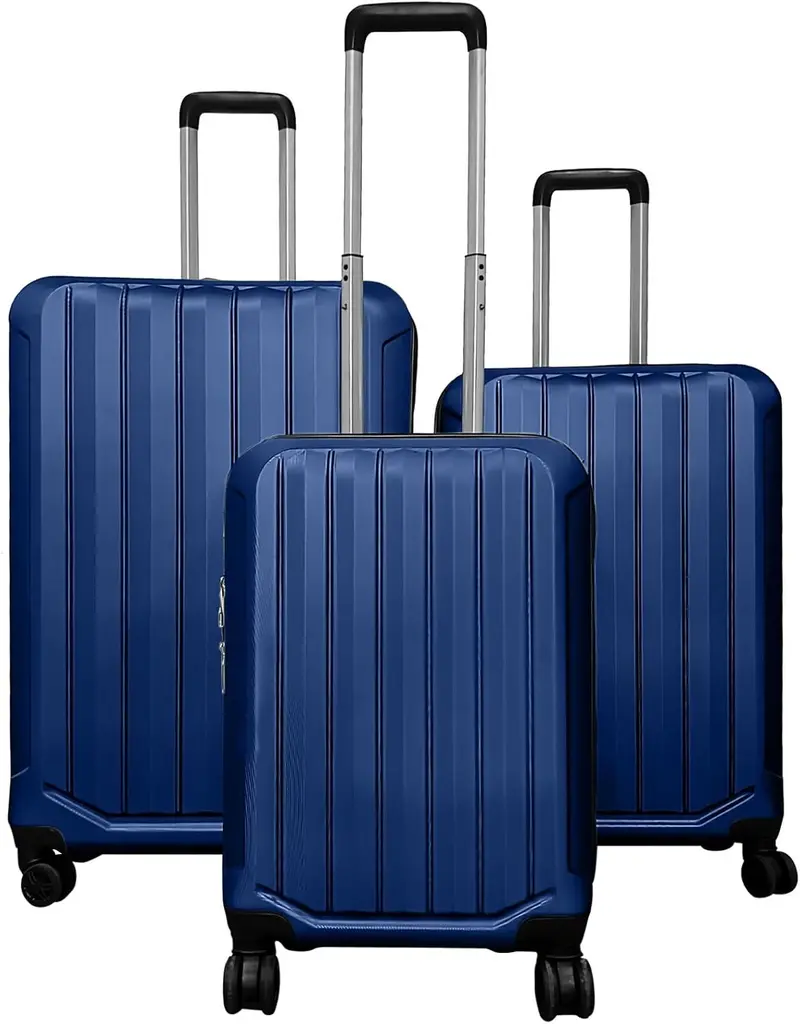 Lightweight 20/24/28-Inch Hardshell Spinner Luggage Set — Vertical Stripe Pattern