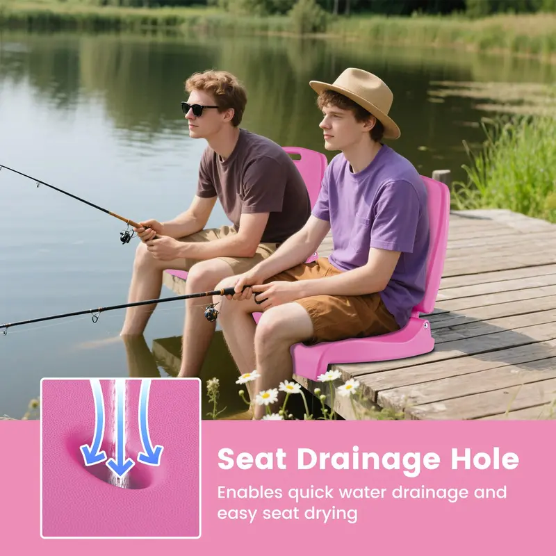 Lightweight Foldable Poolside Flip Chair – Portable Seat with Ergonomic Back Support & Dual Carry Handles