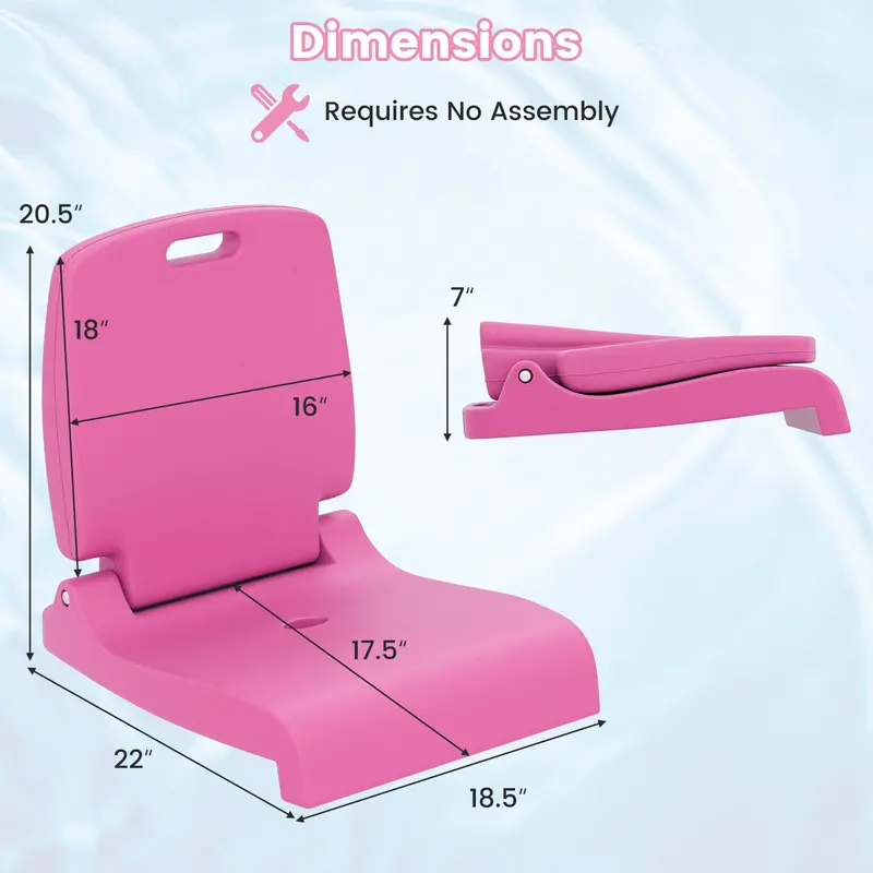 Lightweight Foldable Poolside Flip Chair – Portable Seat with Ergonomic Back Support & Dual Carry Handles