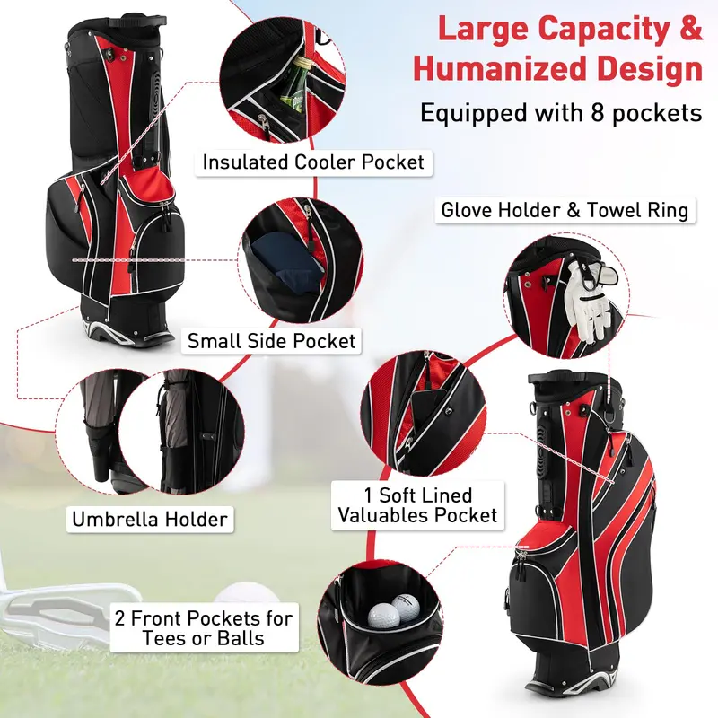 Lightweight Golf Stand Bag – Streamlined Design for Walkable Rounds 2