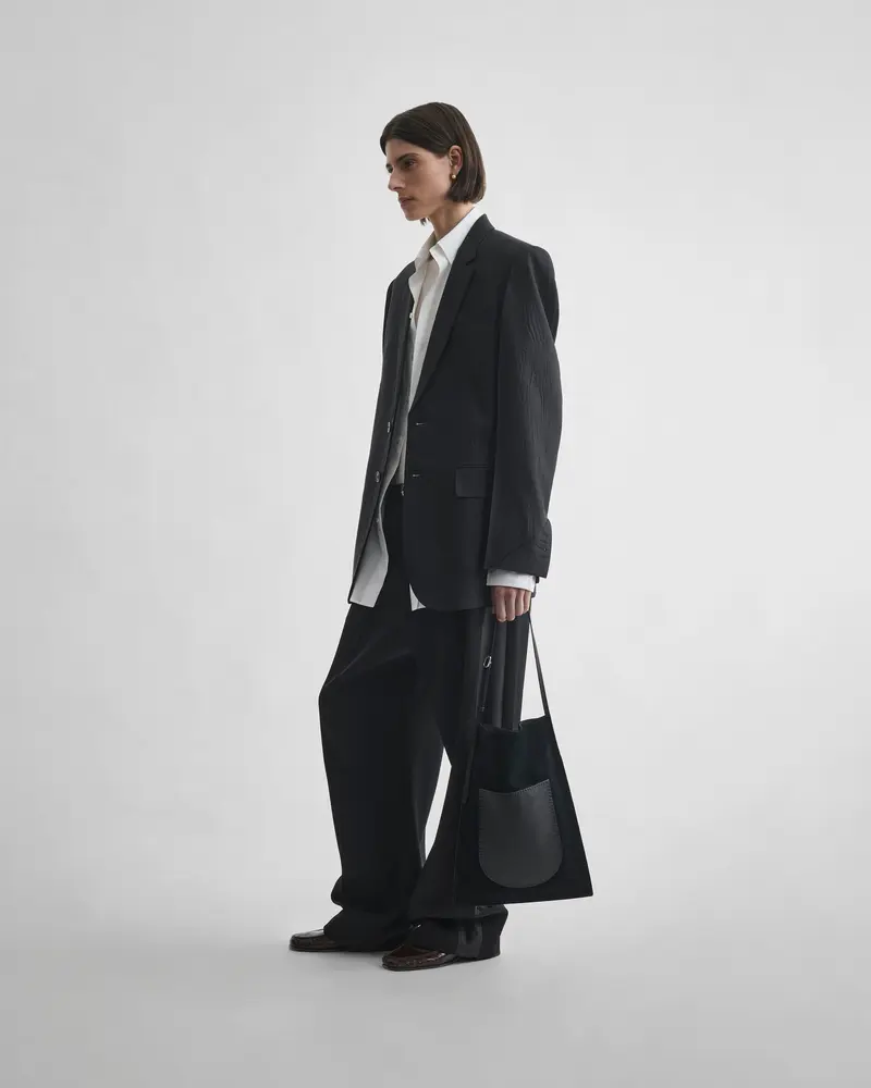 Lightweight Neapolitan Wool Jacket In Black