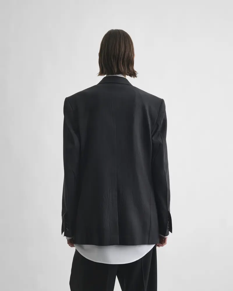 Lightweight Neapolitan Wool Jacket In Black