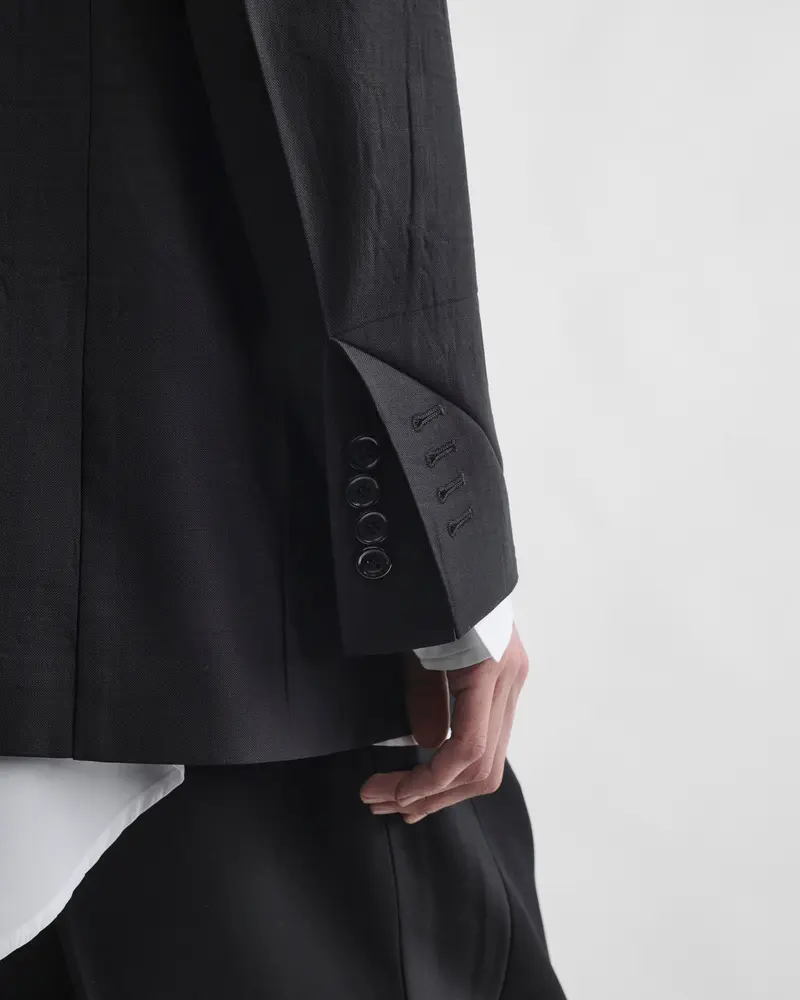 Lightweight Neapolitan Wool Jacket In Black