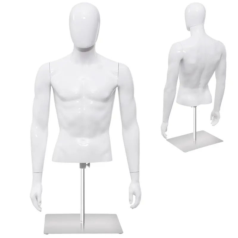 Lightweight PP Torso Mannequin — Tailoring-Friendly Male Display Model for Fitting Rooms