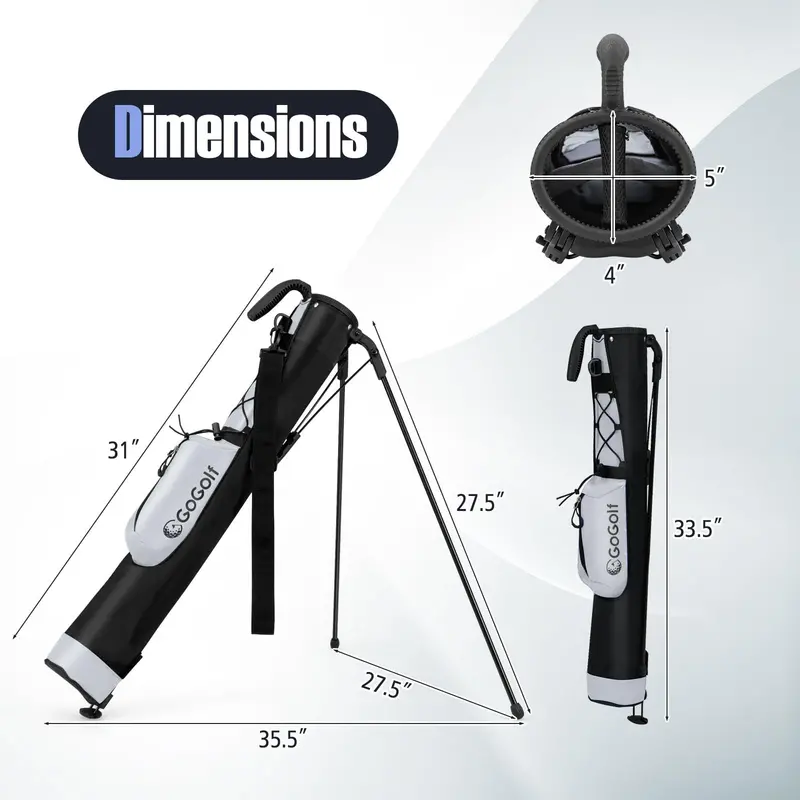 Lightweight Stand Golf Bag Optimized for Pitch-and-Putt and Short-Game Practice 2