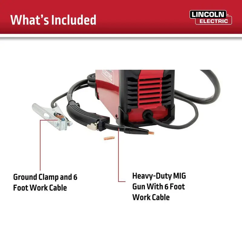 Lincoln Electric K5255-1 WELD-PAK 90i FC Welder – Compact Flux-Cored Unit Requiring No External Shielding Gas