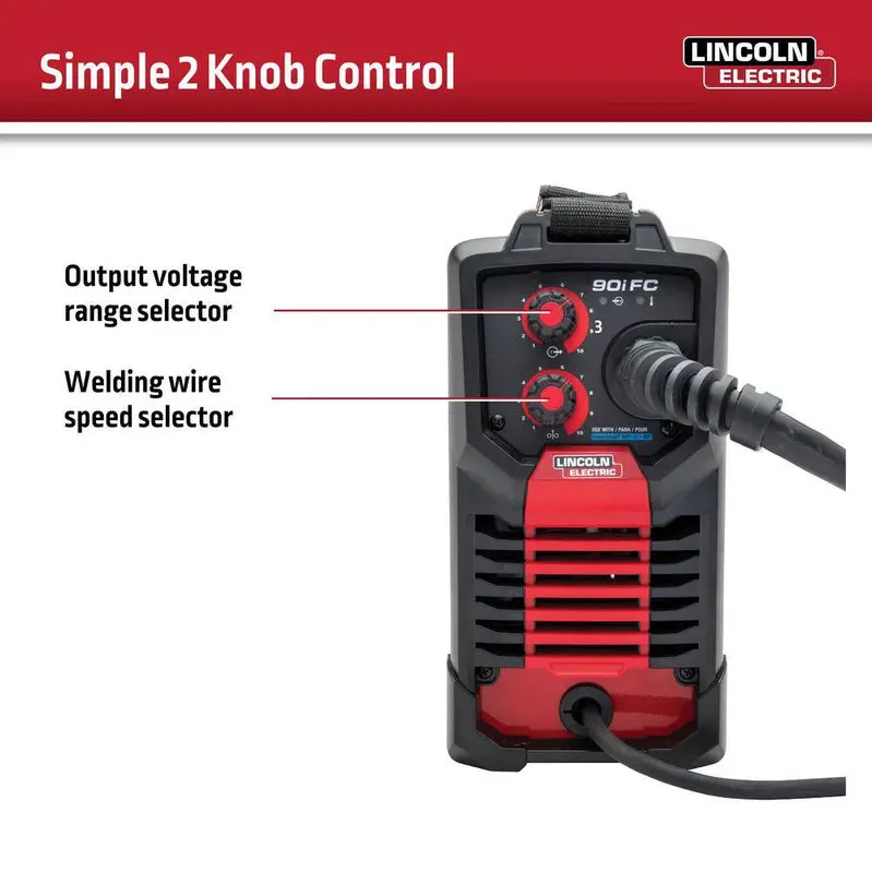Lincoln Electric K5255-1 WELD-PAK 90i FC Welder – Compact Flux-Cored Unit Requiring No External Shielding Gas
