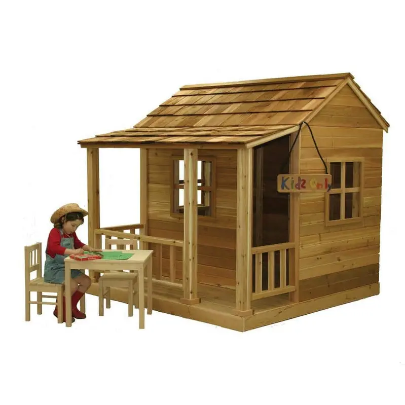 Little Squirt Wooden Playhouse by Outdoor Living Today – 6-Foot Cedar Kids’ Play Structure with Authentic Details