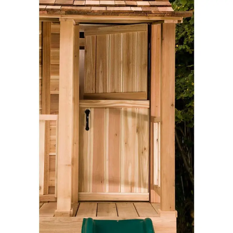 Little Squirt Wooden Playhouse by Outdoor Living Today – 6-Foot Cedar Kids’ Play Structure with Authentic Details