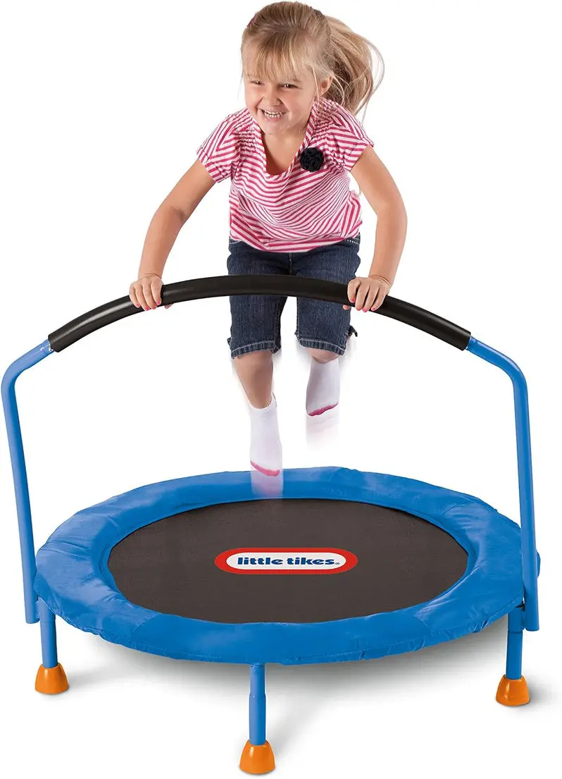 Little Tikes 36-Inch Kids’ Trampoline – Enclosed, Spring-Free Bounce Mat for Indoor and Outdoor Play