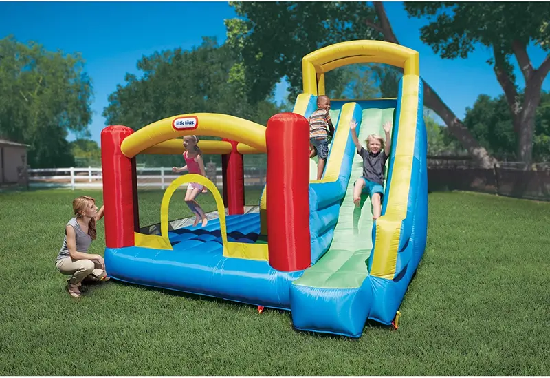 Little Tikes Giant Inflatable Slide and Bouncer Combo – Versatile Indoor/Outdoor Play Center for Kids