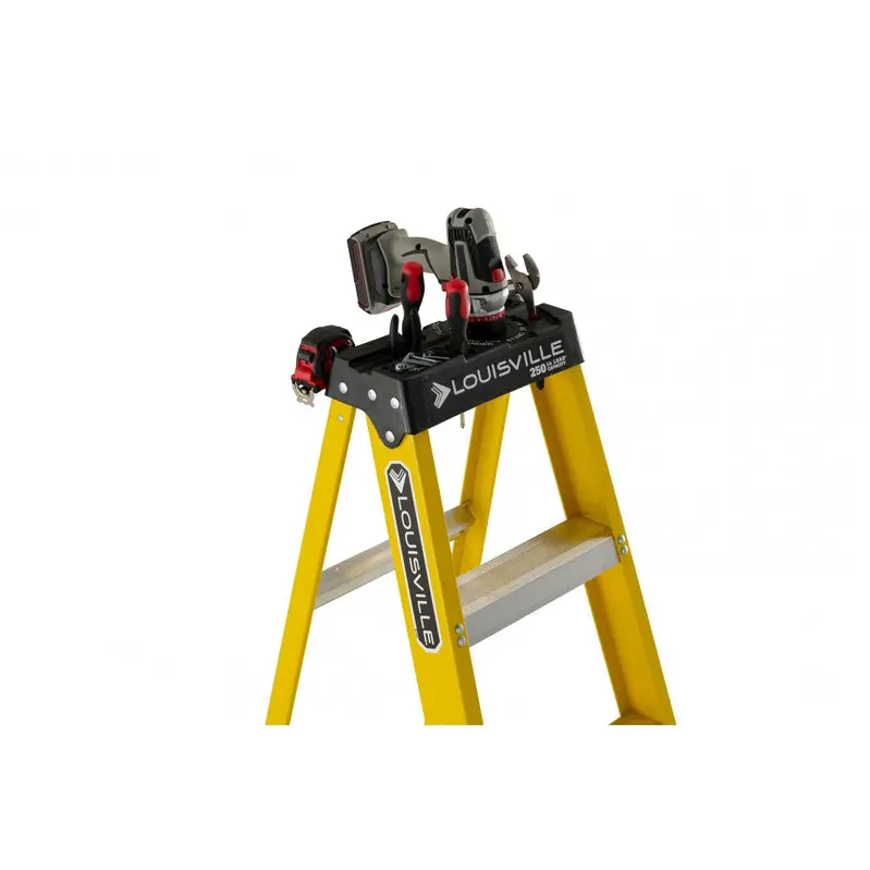Louisville Fiberglass Step Ladder – 8 ft Tall, 250 lb Weight Capacity (Model W-3118-08)