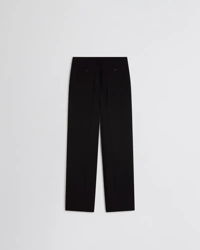 Low-Waist Viscose Trousers In Black And Off-White 2