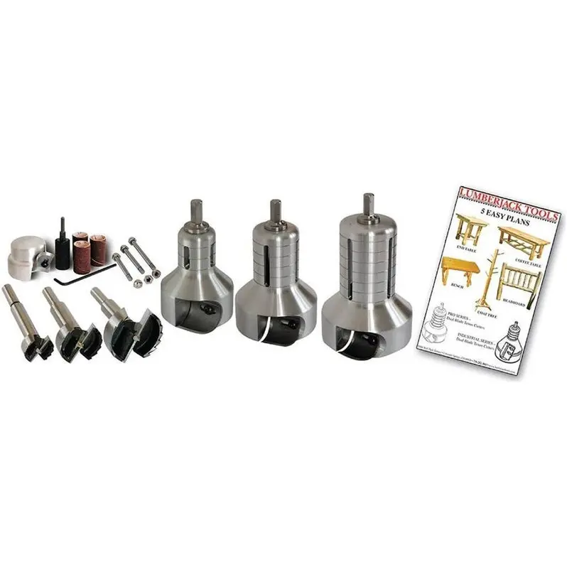 Lumberjack Tools PSK3 Pro Forstner & Tenon Bit Set – Precision Woodworking Kit in 1", 1.5", and 2" Sizes