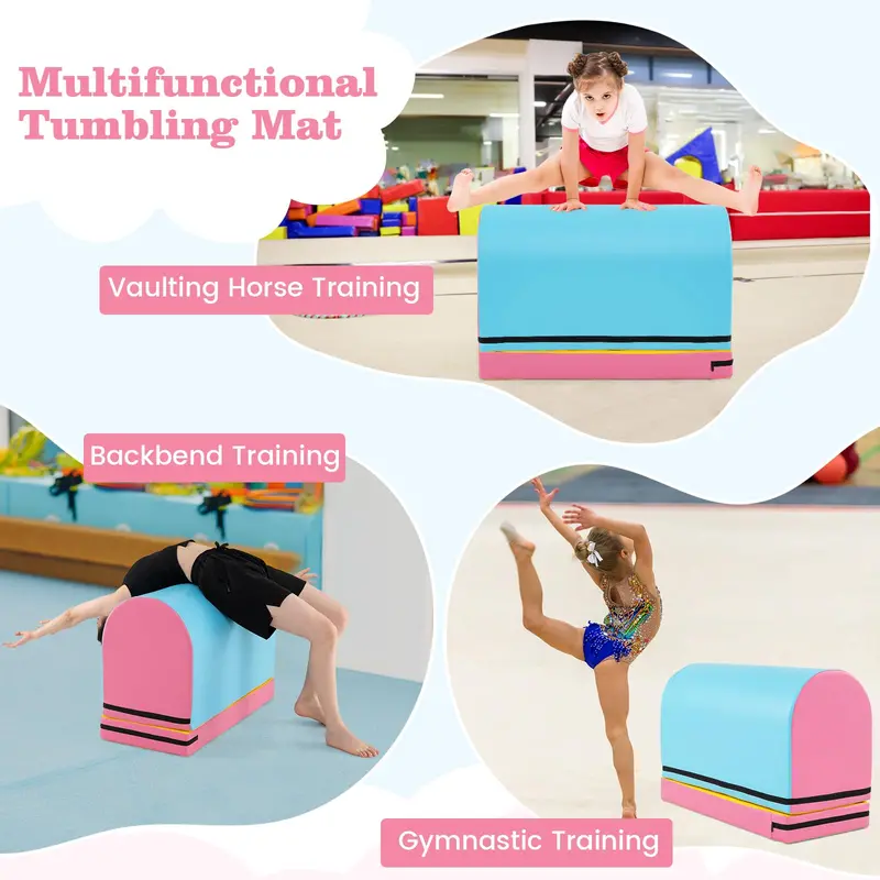 Mailbox-Style Gymnastics Tumbling Mat – Vaulting Box with Removable Foam Pad & Integrated Carry Handle 2