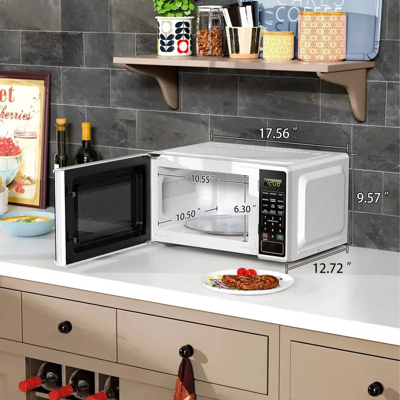 Mainstays 0.7 Cu. Ft. Compact Microwave Oven – 700W Countertop Appliance in Sleek White