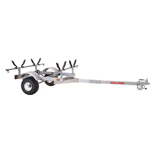 Malone LowMax Galvanized 2-Kayak Trailer – 600 lb Capacity, LED Lighting, Highway-Rated Tires