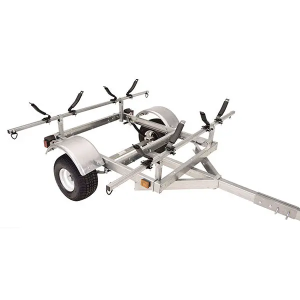 Malone LowMax Galvanized 2-Kayak Trailer – 600 lb Capacity, LED Lighting, Highway-Rated Tires