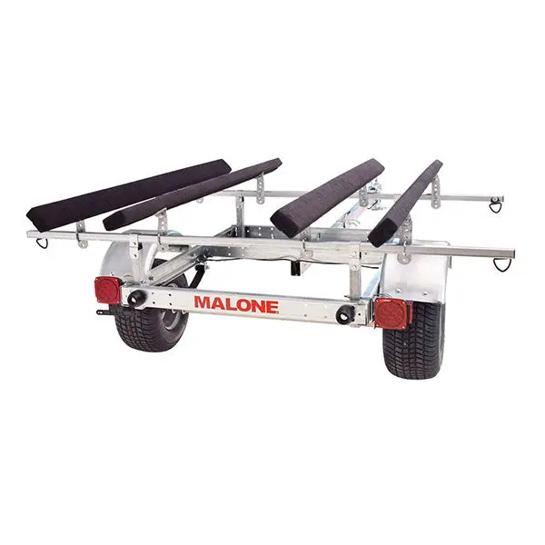 Malone LowMax Galvanized 2-Kayak Trailer – 600 lb Capacity, LED Lighting, Highway-Rated Tires