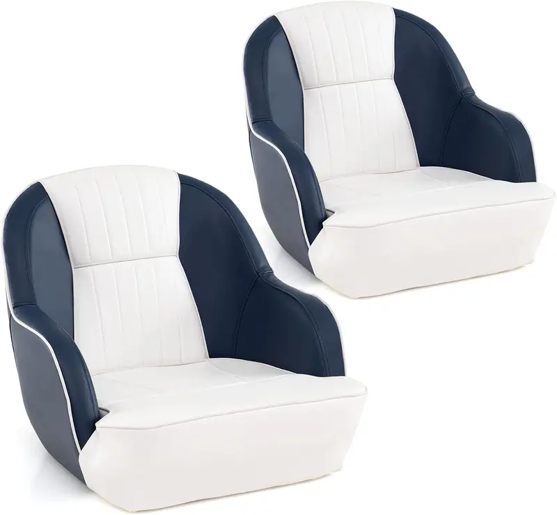 Marine-Grade Pontoon Boat Seat – Ergonomic Captain’s Chair with High-Density Cushioning