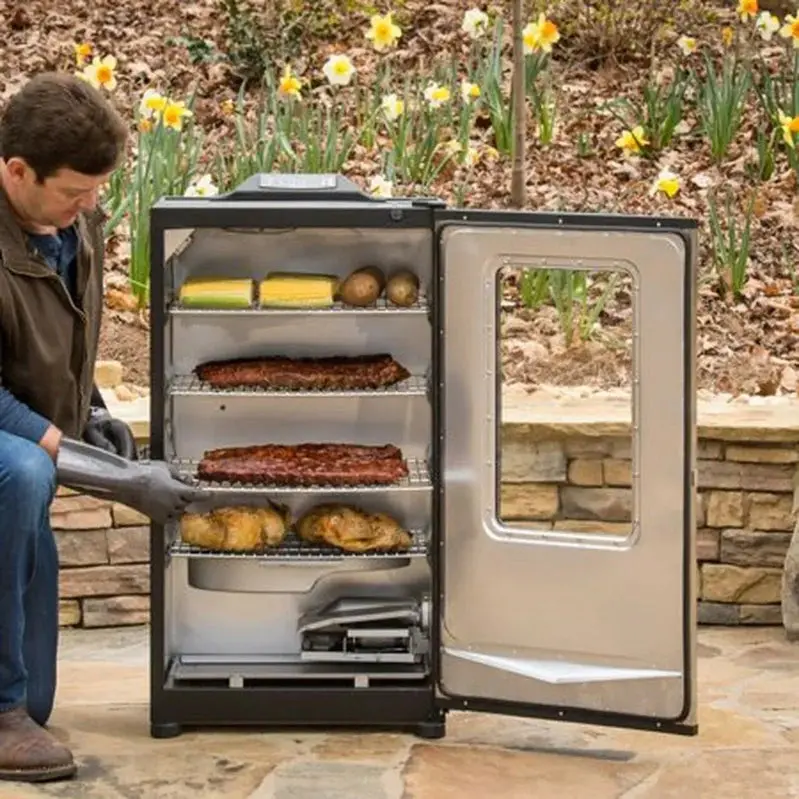 Masterbuilt 40-Inch Bluetooth Electric Smoker – Stainless Steel Digital Smoker with Precision Temperature Control