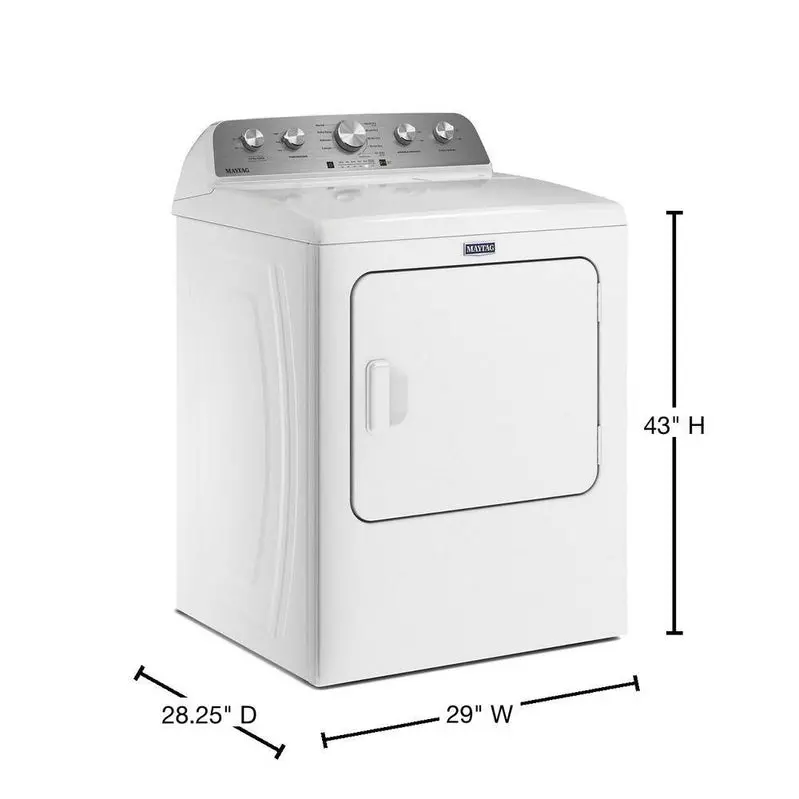 Maytag MGD4500MW 7.0 Cu. Ft. Vented Gas Dryer – High-Capacity White Residential Dryer