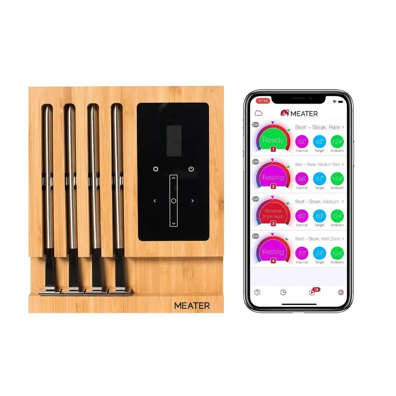 MEATER Block Smart Meat Thermometer – Dual-Probe Wireless BBQ & Oven Monitor with Bluetooth & Wi-Fi Connectivity