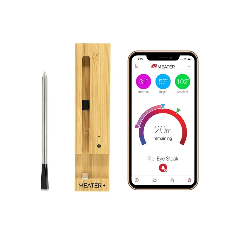 MEATER Plus Bluetooth Smart Meat Thermometer – 165-Foot Range, Oven-to-Grill Real-Time Temp Monitoring