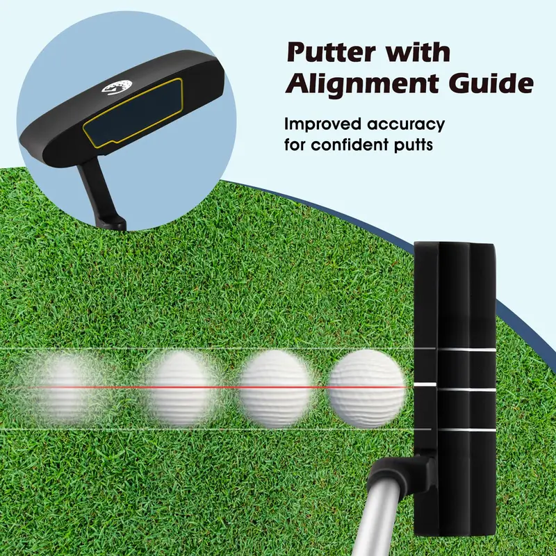 Men's Complete Golf Club Set – 12-Piece Right-Handed Kit with Matching Carry Bag